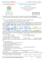 KSCL sở GD   đt TỈNH VĨNH PHÚC   có hướng dẫn giải 