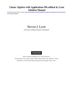 Linear algebra with applications 9th edition by leon solution manual 