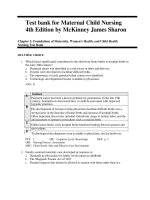 Test bank for maternal child nursing 4th edition by mckinney james sharon download 
