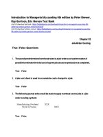 Introduction to managerial accounting 6th edition by brewer garrison noreen test bank 