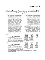 Link download solution manual for advanced accounting 11th edition by fischer 