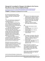 Managerial accounting for managers 3rd edition by noreen brewer garrison solution manual 