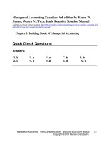 Managerial accounting canadian 3rd edition by braun tietz beaubien solution manual 