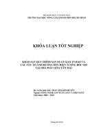       KHẢO SÁT QUY TRÌNH SẢN XUẤT GIẤY IN BÁO VÀ   CÁC YẾU TỐ ẢNH HƯỞNG ĐẾN HIỆN TƯỢNG BÓC SỢI   TẠI NHÀ MÁY GIẤY TÂN MAI     