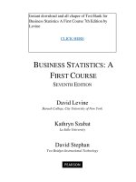 Test bank for business statistics a first course 7th edition by levine 