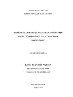   NGHIÊN CỨU CHIẾN LƯỢC PHÁT TRIỂN THƯƠNG HIỆU  CHUỖI CỬA HÀNG THỰC PHẨM CO.OP FOOD   (SAIGON CO.OP)   