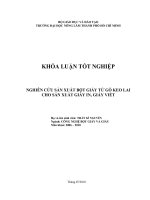   NGHIÊN CỨU SẢN XUẤT BỘT GIẤY TỪ GỖ KEO LAI  CHO SẢN XUẤT GIẤY IN, GIẤY VIẾT 