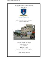 BÁO cáo THỰC tập tốt NGHIỆP BỆNH VIỆN QUẬN 4  