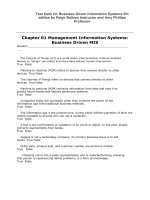 download full test bank for business driven information systems 5th edition by baltzan and phillips 