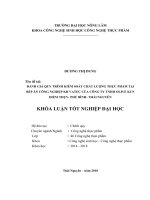 Đánh giá quy trình kiểm soát chất lượng thực phẩm tại bếp ăn công nghiệp KH vatec của công ty TNHH OLIVE KCN điềm thụy phú bình thái nguyên 