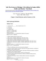 Life the science of biology 11th edition by sadava hillis heller and hacker test bank 