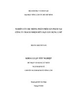   NGHIÊN CỨU HỆ THỐNG PHÂN PHỐI SẢN PHẨM TẠI  CÔNG TY TRÁCH NHIỆM HỮU HẠN XÂY DỰNG Á MỸ   