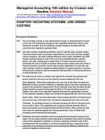 Managerial accounting 10th edition by crosson and needles solution manual 