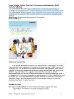 Essentials of contemporary management 5th canadian edition by jones george haddad solution manual 