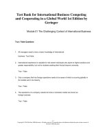 Download test bank for international business competing and cooperating in a global world 1st edition by geringer 
