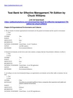 Test bank for effective management 7th edition by chuck williams 