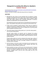 Managerial accounting 6th edition by jiambalvo solution manual 