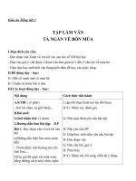 Giáo án Tiếng Việt 2 tuần 20 bài: Tập làm văn  Tả ngắn về bốn mùa