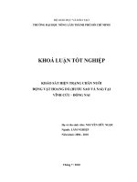   KHẢO SÁT HIỆN TRẠNG CHĂN NUÔI  ĐỘNG VẬT HOANG DÃ (HƯƠU SAO VÀ NAI) TẠI  VĨNH CỬU  ĐỒNG NAI 