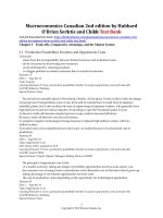 Macroeconomics canadian 2nd edition by hubbard OBrien serletis and childs test bank 