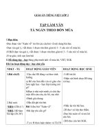 Giáo án Tiếng Việt 2 tuần 20 bài: Tập làm văn  Tả ngắn về bốn mùa