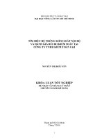 TÌM HIỂU HỆ THỐNG KIỂM SOÁT NỘI BỘ  VÀ ĐÁNH GIÁ RỦI RO KIỂM SOÁT TẠI  CÔNG TY TNHH KIỂM TOÁN UI 