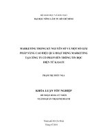   MARKETING TRONG KỶ NGUYÊN SỐ VÀ MỘT SỐ GIẢI  PHÁP NÂNG CAO HIỆU QUẢ HOẠT ĐỘNG MARKETING  TẠI CÔNG TY CỔ PHẦNVIỄN THÔNG TIN HỌC  ĐIỆN TỬ KASATI 