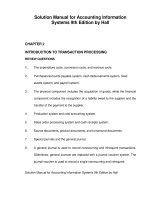 Solution manual for accounting information systems 9th edition by hall download 