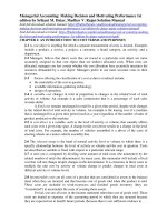 Managerial accounting making decision and motivating performance 1st edition by datar rajan solution manual 