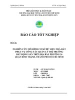   NGHIÊN CỨU MÔ HÌNH CƠ SỞ DỮ LIỆU NHÀ ĐẤT  PHỤC VỤ CÔNG TÁC QUẢN LÝ THỊ TRƯỜNG   BẤT ĐỘNG SẢN TRÊN ĐỊA BÀN PHƯỜNG 26   QUẬN BÌNH THẠNH, THÀNH PHỐ HỒ CHÍ MINH       