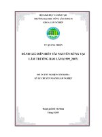   ĐÁNH GIÁ DIỄN BIẾN TÀI NGUYÊN RỪNG TẠI   LÂM TRƯỜNG BẢO LÂM (1999_2007)   