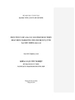   PHÂN TÍCH VÀ ĐƯA RA CÁC GIẢI PHÁP HOÀN THIỆN  HOẠT ĐỘNG MARKETING MIX CHO DỊCH VỤ FTTH   TẠI VIỄN THÔNG GIA LAI 