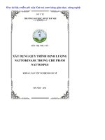 Xây dựng quy trình định lượng nattokinase trong chế phẩm nattospes  