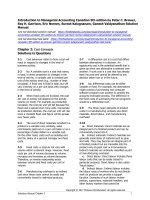 Introduction to managerial accounting canadian 5th edition by brewer garrison noreen kalagnanam vaidyanathan solution manual 