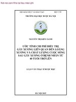 Ước tính chi phí điều trị gãy xương liên quan đến loãng xương và chất lượng cuộc sống sau gãy xương ở bệnh nhân từ 40 tuổi trở lên  
