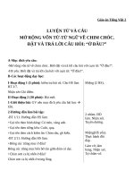 Giáo án Tiếng Việt 2 tuần 21 bài: Luyện từ và câu  Mở rộng vốn từ: từ ngữ về chim chóc