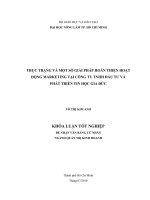   THỰC TRẠNG VÀ MỘT SỐ GIẢI PHÁP HOÀN THIỆN HOẠT  ĐỘNG MARKETING TẠI CÔNG TY TNHH ĐẦU TƯ VÀ  PHÁT TRIỂN TIN HỌC GIA ĐỨC   