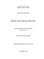 Phong cách thơ lê anh xuân 