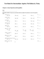 Link full download test bank for intermediate algebra 7th edition by tobey 