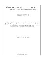 Giá trị của nitric oxide hơi thở ra trong phân bậc và xếp loại mức kiểm soát hen theo GINA ở bệnh nhân hen tại thành phố hồ chí minh