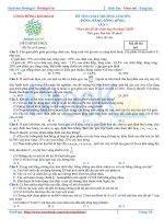 Cụm 8 trường chuyên đồng bằng sông hồng lần 1 mã đề 601 