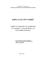      NGHIÊN CỨU ẢNH HƯỞNG CỦA SỰ PHỐI TRỘN   CÁC LOẠI BỘT VÀ  CaCO3 ĐẾN ĐỘ ĐỤC CỦA   GIẤY IN ĐỊNH LƯỢNG 58gm2      