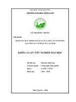 Khảo sát quy trình sản xuất sữa chua ăn có đường tại công ty cổ phần sữa an sinh 