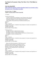 Test bank for economics today the micro view 17th edition by miller 