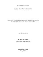     NGHIÊN CỨU VÀ HOẠCH ĐỊNH CHIẾN LƯỢC KINH DOANH TẠI CÔNG  TY CỔ PHẦN ĐẦU TƯ VÀ SẢN XUẤT GIÀY THÁI BÌNH   