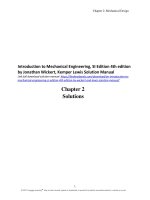 Introduction to mechanical engineering SI edition 4th edition by wickert lewis solution manual 