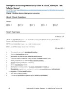 Managerial accounting 3rd edition by braun tietz solution manual 