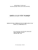     KHẢO SÁT QUY TRÌNH SẢN XUẤT GHẾ GAWAY TẠI  CÔNG TY TNHH HOÀN VŨ       