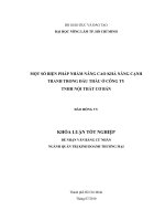   MỘT SỐ BIỆN PHÁP NHẰM NÂNG CAO KHẢ NĂNG CẠNH  TRANH TRONG ĐẤU THẦU Ở CÔNG TY   TNHH NỘI THẤT CƠ BẢN   