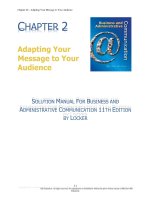 Link full download solution manual for business and administrative communication 11th edition by locker 